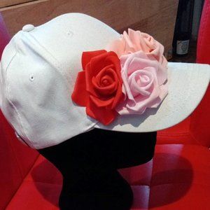 Dani'z Hatz.  Pure cotton, and washed cotton white baseball hat with buckle.